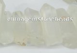 CTD625 Top drilled 10*25mm - 12*35mm faceted nuggets white crystal beads