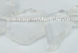 CTD628 Top drilled 15*20mm - 30*40mm freeform white crystal beads