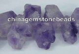 CTD630 Top drilled 8*12mm - 18*25mm faceted nuggets amethyst beads