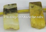 CTD648 Top drilled 15*25mm - 25*40mm freeform quartz beads