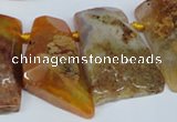 CTD657 Top drilled 25*40mm - 30*55mm freeform agate beads