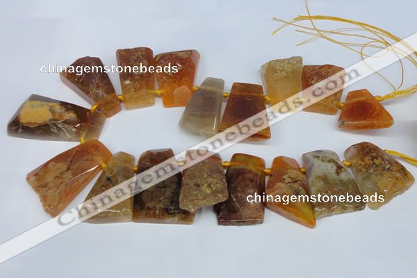 CTD657 Top drilled 25*40mm - 30*55mm freeform agate beads