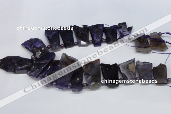 CTD659 Top drilled 25*40mm - 30*55mm freeform agate beads