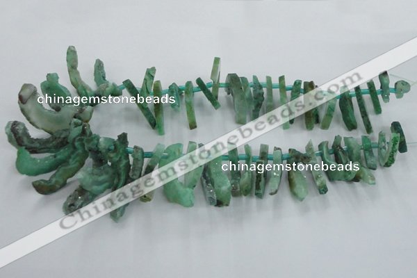 CTD673 Top drilled 10*25mm - 12*45mm wand agate gemstone beads