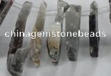 CTD676 Top drilled 10*25mm - 12*45mm wand agate gemstone beads