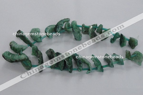 CTD681 Top drilled 12*20mm - 15*45mm freeform agate gemstone beads