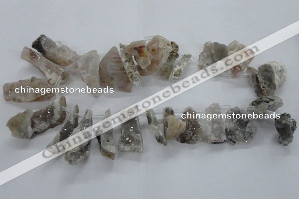 CTD683 Top drilled 12*20mm - 15*45mm freeform agate gemstone beads