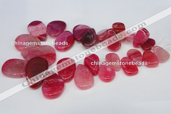 CTD686 Top drilled 18*25mm - 28*40mm freeform agate gemstone beads