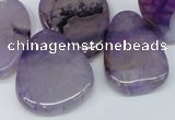 CTD687 Top drilled 18*25mm - 28*40mm freeform agate gemstone beads