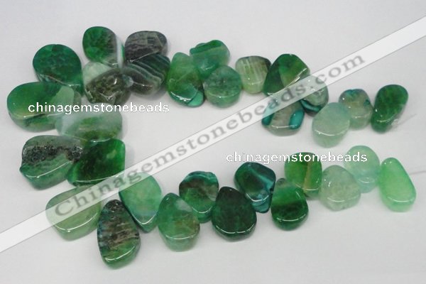 CTD688 Top drilled 18*25mm - 28*40mm freeform agate gemstone beads