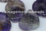 CTD691 Top drilled 18*25mm - 30*40mm freeform amethyst gemstone beads