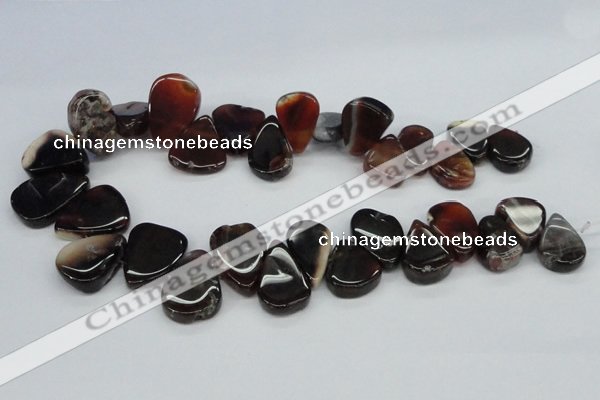 CTD697 Top drilled 18*25mm - 22*30mm freeform agate gemstone beads