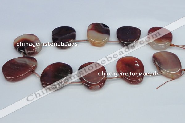 CTD700 Top drilled 30*40mm freeform agate gemstone beads