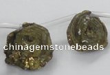 CTD705 Top drilled 15*20mm - 25*30mm freeform plated agate beads