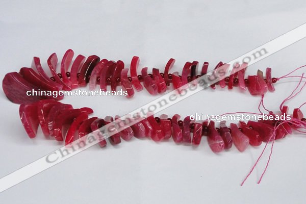 CTD711 Top drilled 12*25mm - 15*40mm wand agate gemstone beads