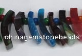 CTD714 Top drilled 12*25mm - 15*40mm wand agate gemstone beads