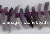 CTD728 Top drilled 12*25mm - 14*40mm wand agate gemstone beads