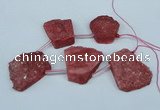 CTD761 Top drilled 25*30mm - 30*35mm freeform agate beads