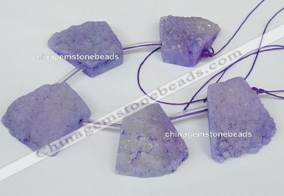 CTD762 Top drilled 25*30mm - 30*35mm freeform agate beads