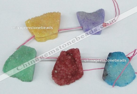 CTD765 Top drilled 25*30mm - 30*35mm freeform agate beads