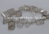 CTD790 Top drilled 20*25mm - 35*45mm freeform smoky quartz beads