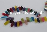 CTD792 Top drilled 10*18mm - 12*30mm wand agate gemstone beads