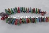 CTD793 Top drilled 15*25mm - 25*40mm freeform agate gemstone beads