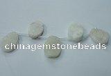 CTD800 Top drilled 20*30mm - 25*35mm freeform agate beads