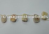 CTD801 Top drilled 20*30mm - 25*35mm freeform agate beads