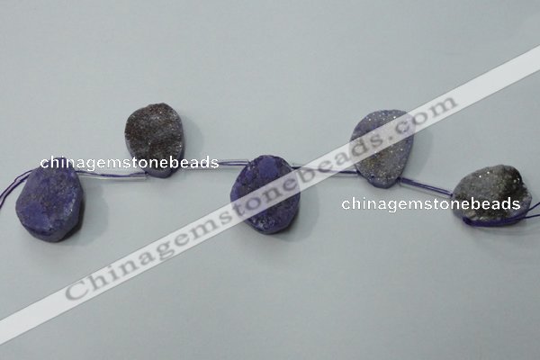 CTD803 Top drilled 20*30mm - 25*35mm freeform agate beads