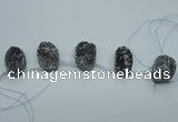 CTD805 Top drilled 20*30mm - 25*35mm freeform agate beads