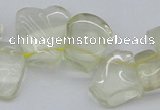 CTD824 Top drilled 15*20mm - 20*25mm freeform lemon quartz beads