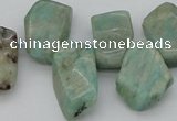 CTD826 Top drilled 15*20mm - 20*25mm freeform Russian amazonite beads