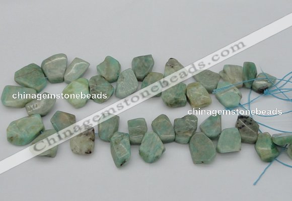 CTD826 Top drilled 15*20mm - 20*25mm freeform Russian amazonite beads