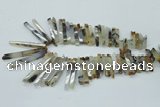 CTD830 15.5 inches 6*30mm - 7*65mm sticks montana agate beads