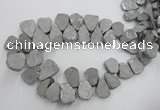 CTD900 Top drilled 15*20mm - 20*30mm freeform plated quartz beads