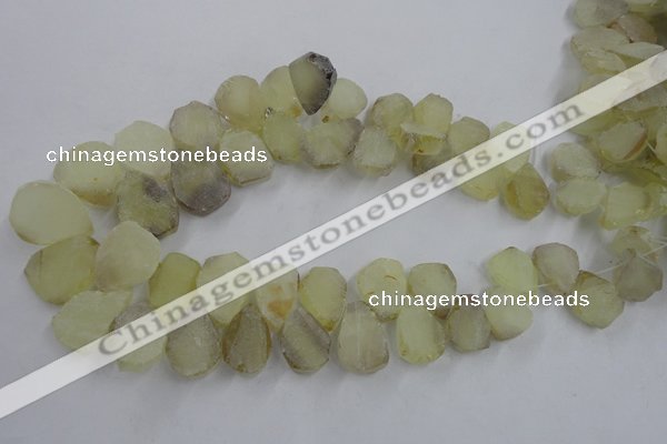 CTD931 Top drilled 13*18mm - 18*25mm freeform lemon quartz beads