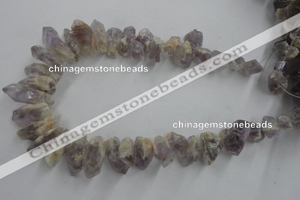 CTD933 Top drilled 10*14mm - 15*25mm faceted nuggets amethyst beads