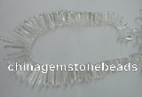 CTD936 Top drilled 6*15mm - 7*40mm wand A grade white crystal beads