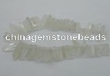 CTD937 Top drilled 6*20mm - 8*35mm sticks white crystal beads