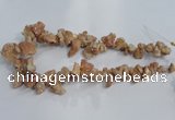 CTD947 Top drilled 10*15mm - 15*25mm nuggets plated druzy agate beads