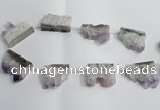 CTD955 Top drilled 25*35mm - 30*40mm freeform druzy amethyst beads