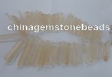 CTD968 Top drilled 6*25mm - 8*65mm sticks red quartz beads