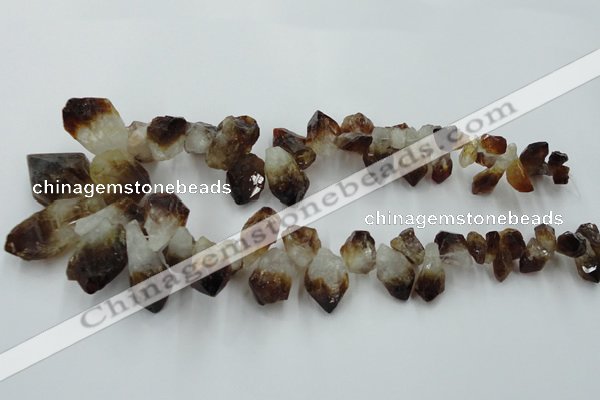 CTD970 Top drilled 10*15mm - 15*30mm nuggets citrine gemstone beads