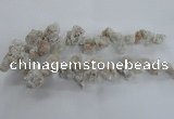 CTD975 Top drilled 10*15mm - 15*25mm nuggets plated druzy agate beads