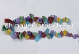 CTD981 Top drilled 10*15mm - 15*25mm nuggets plated druzy agate beads