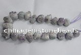 CTD989 Top drilled 15*20mm - 20*25mm nuggets plated druzy amethyst beads