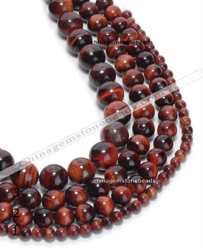 CTE01 15 inches round red tiger eye gemstone beads wholesale