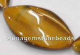 CTE03 20*40mm marquise shape yellow tiger eye beads wholesale