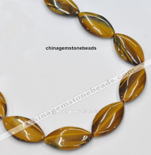 CTE03 20*40mm marquise shape yellow tiger eye beads wholesale